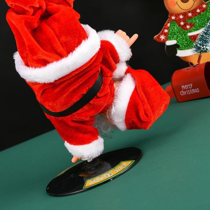 Christmas Decor Electric Inverted Santa Music Dancing Doll Kids Xmas Gift