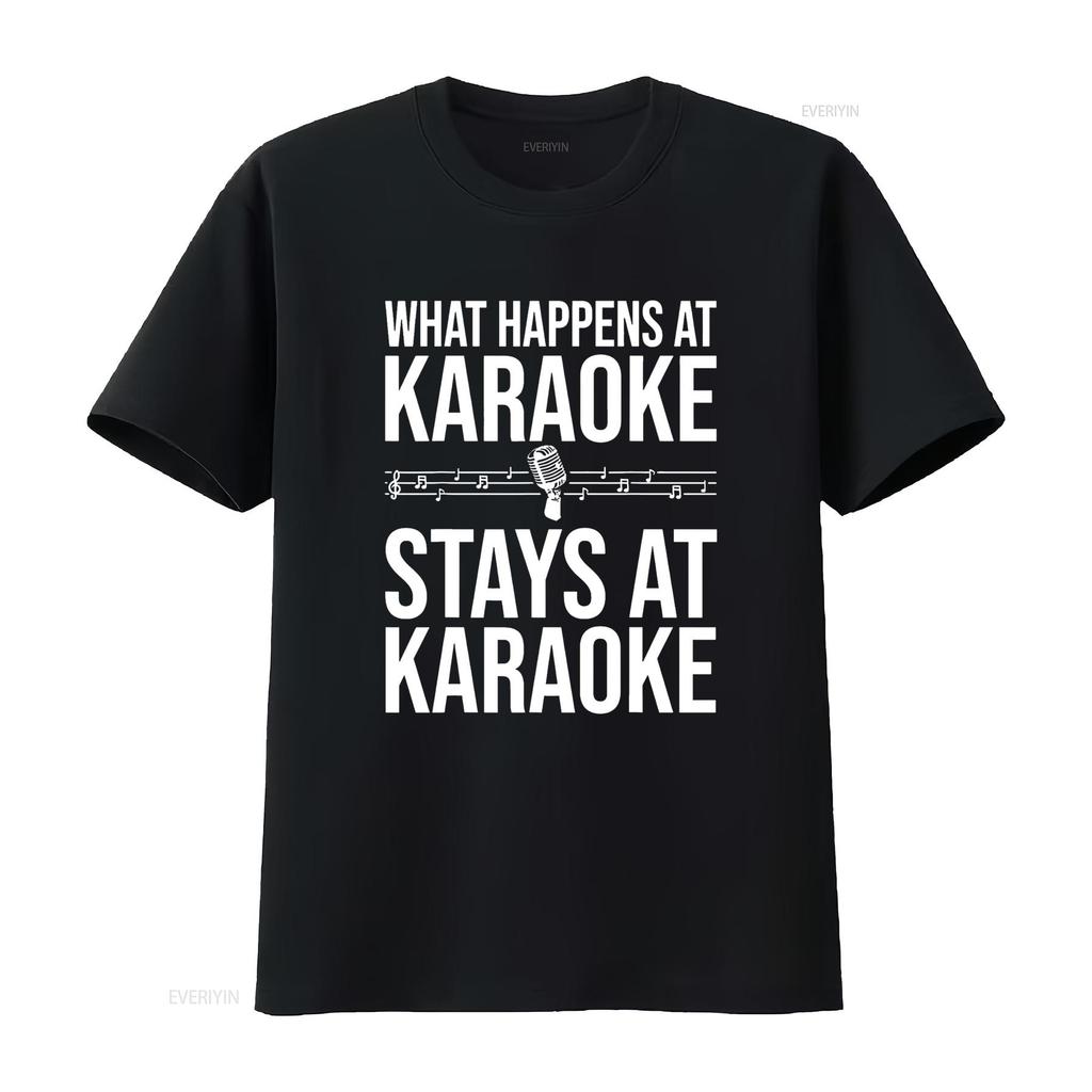Funny Karaoke Designs For Singers Music Lovers T Shirt vintage Washed fashion streetwear Breathable Casual Stretched