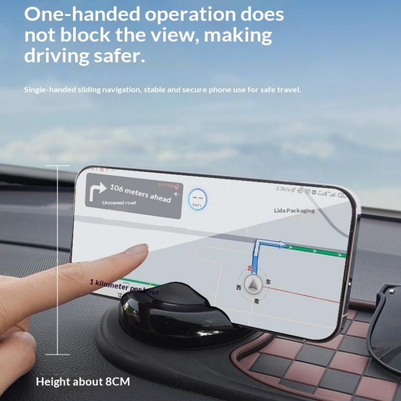Universal Anti Slip Car Dashboard Mat with Phone Holder 360 Degree Rotatable Mount for Hands Free Calling While Driving