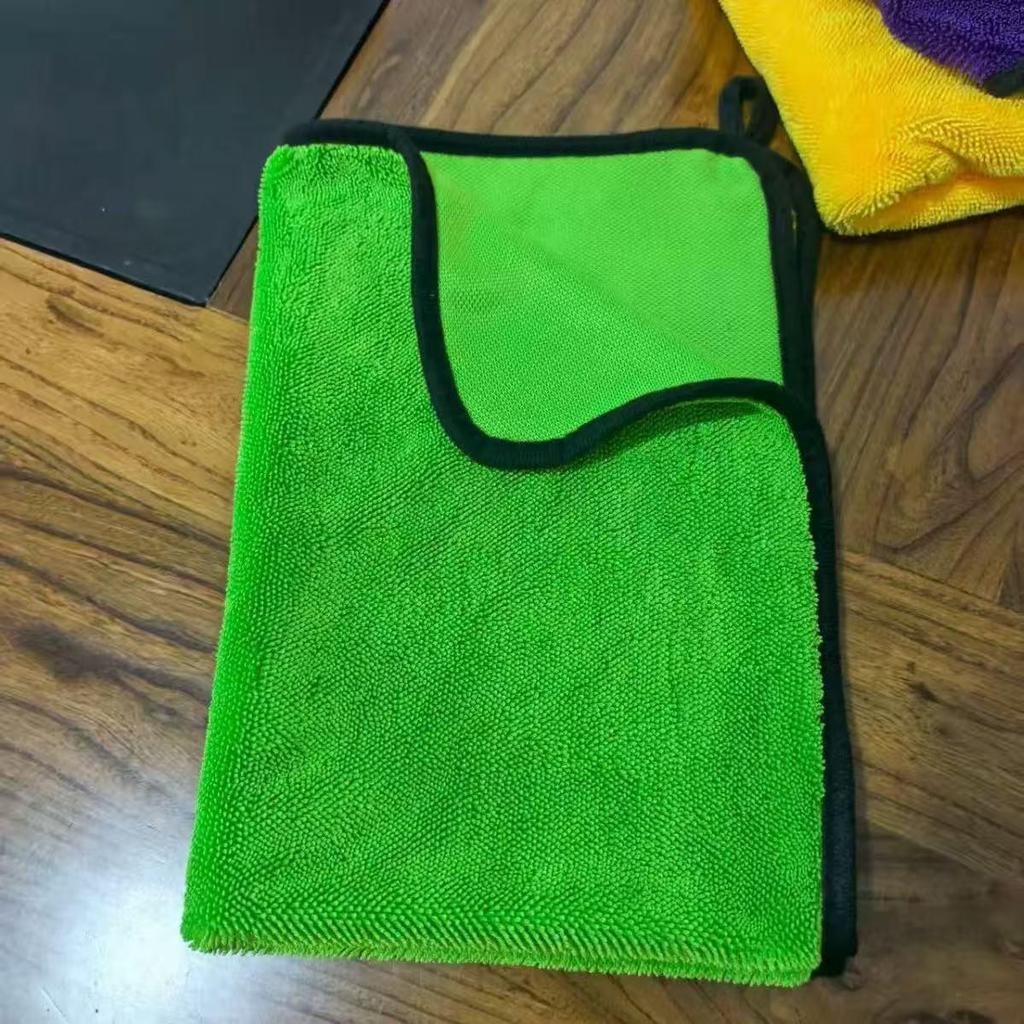 Dual-Layer Absorbent Car Wash Towel - Thick, Double-Sided Pigtail Design