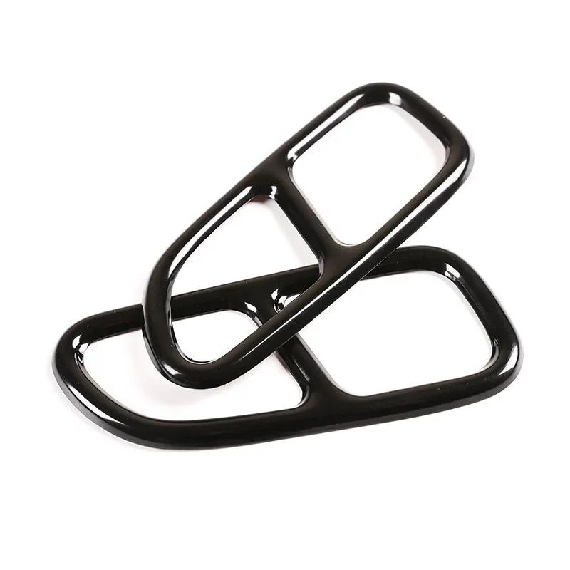 Yubao 2x Car Stainless Steel Tail Throat Exhaust Pipe Muffler Tip Cover Trims for Mercedes Benz CLA W117 2013-2016