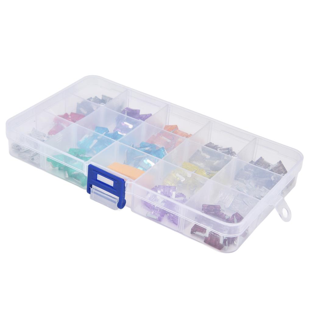 140Pcs Car Fuses Assortment Kit Blade Type Aluminum Sheet Automotive Replacement 530A M S