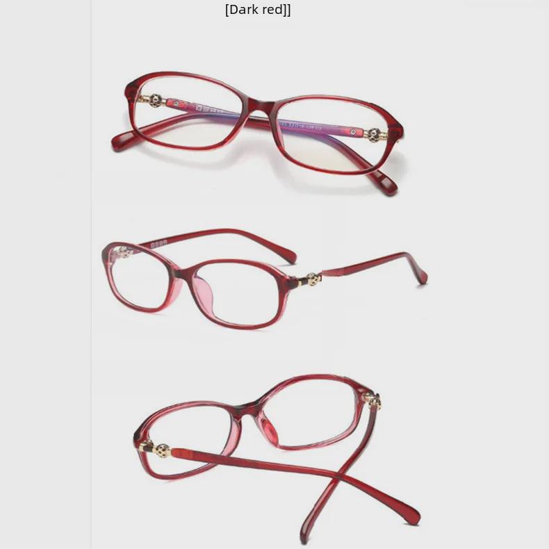 High-Definition Elegant Ladies' Metal Hyperopia Anti-Blue Light Reading Glasses