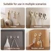 4Pcs Hook Strong Adhesive Sticker Wall Hang Load-Bearing Hook No Nail Traceless Door Back Hook No Punch Sticky Hook Key Hanger