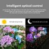 3 Head LED Solar Lamp Hydrangea Landscape Lamp Lawn Light  Vegetable Patch Patio Country