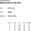 Thisisneverthat Washed Denim Zip Shirt Black