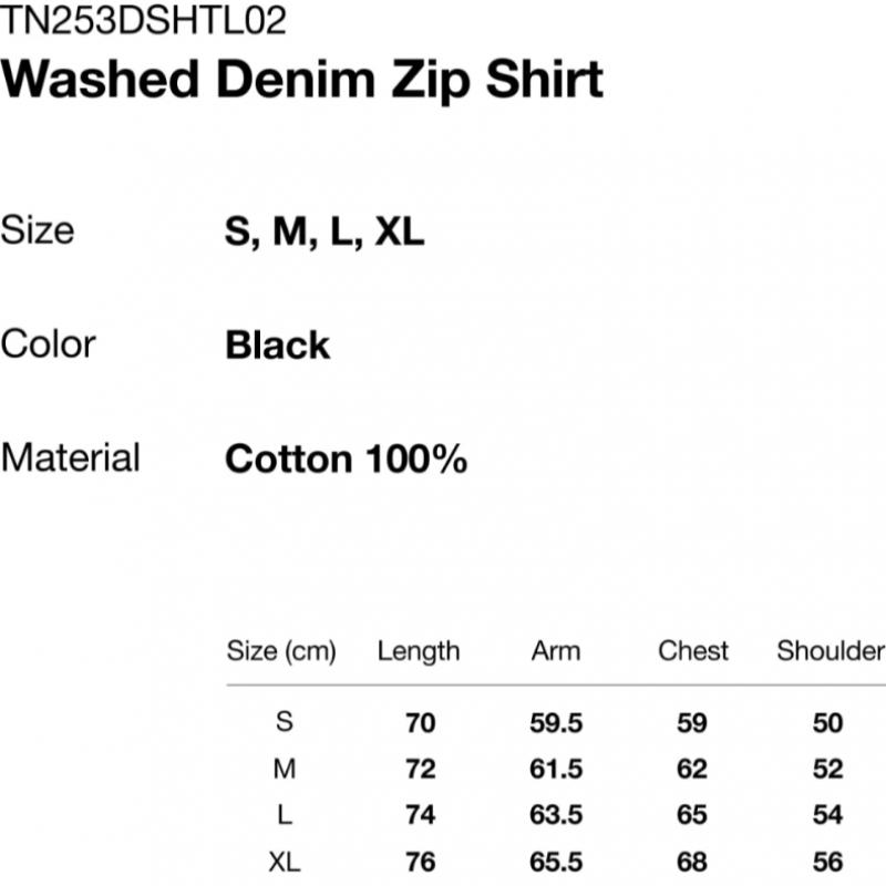 Thisisneverthat Washed Denim Zip Shirt Black