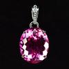Natural Pink Sapphire Pendant 30 Ct Oval 925 Sterling Silver CERTIFIED For Gift my.pd-20-k