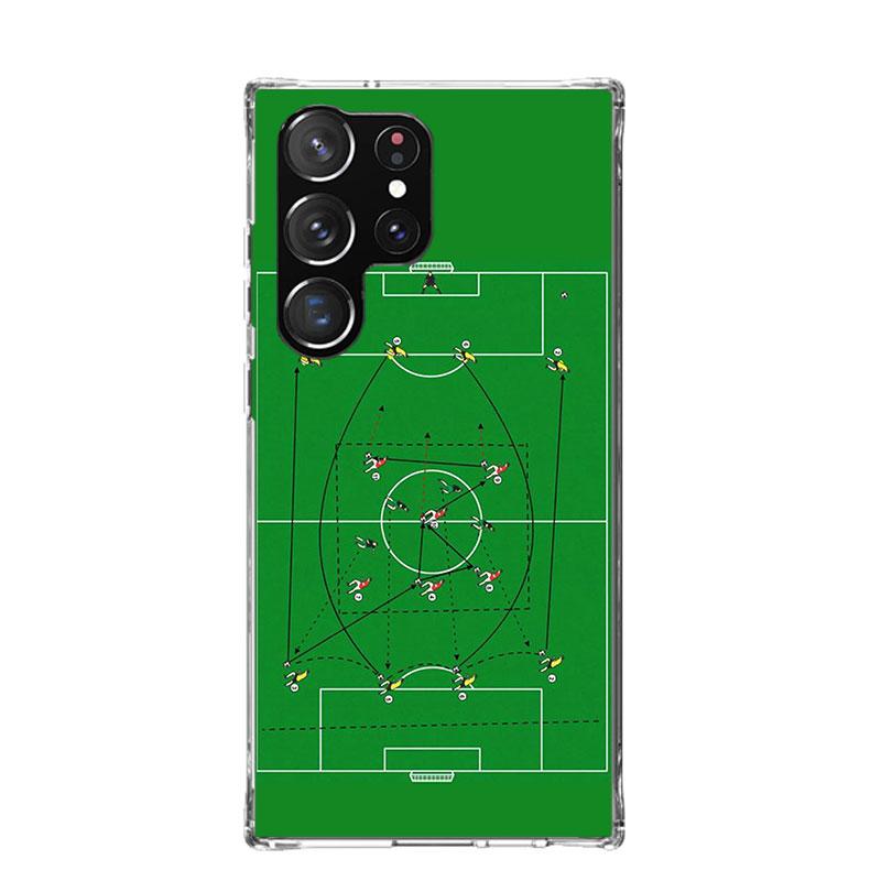 Football Soccer Tactics Time Case Phone Cover for Samsung Galaxy S24 S25 Ultra S23 Plus S22 + S21 S20 FE S10 S25 Edge Trend Fund