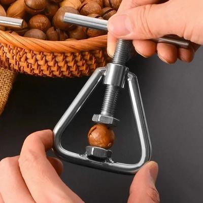 Multifunktionaler manueller Nussöffner, Nussknacker, Küchenwerkzeug aus Stahl, Nussschäler, Macadamia-Zubehör