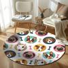 Free Shipping! Colorful Dog Pattern Round Rug for Playrooms Round Carpet for Home Sofa Bedroom, Gift