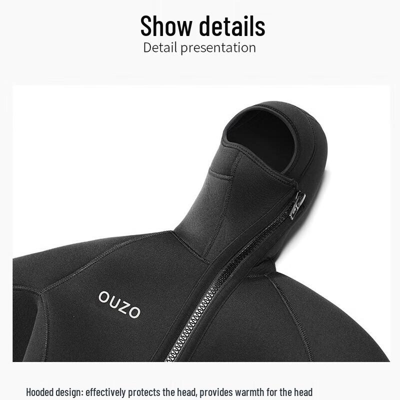 Lianmeng Shizhe Men's 5mm Full Body Hooded Wetsuit