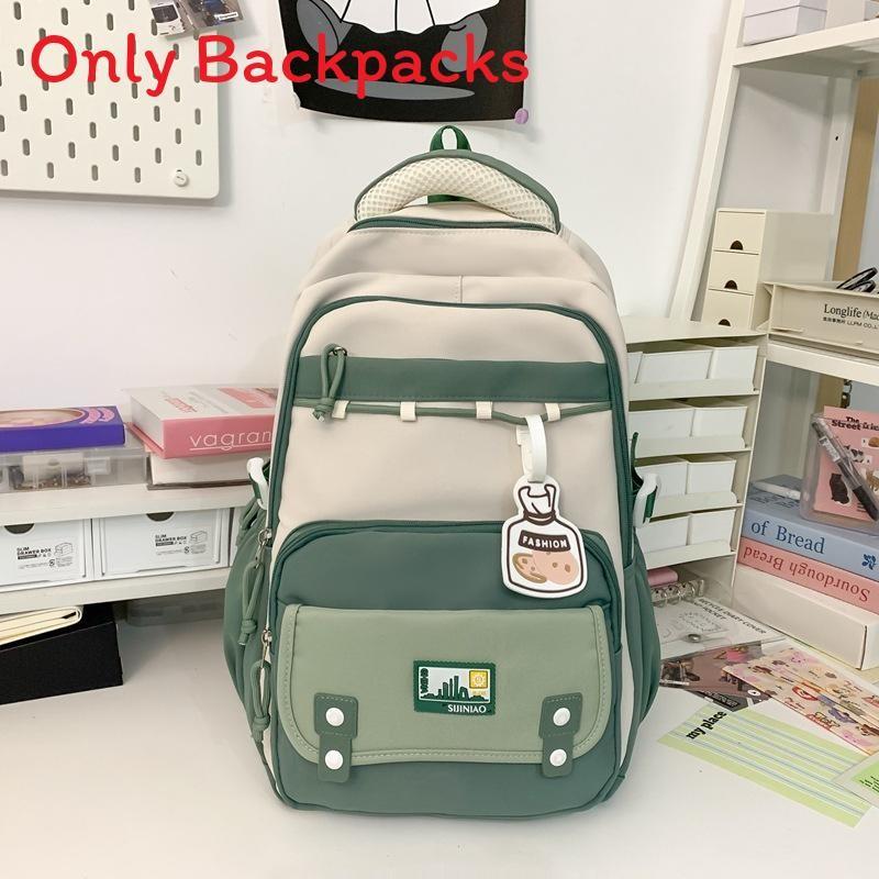 Fashion Color Collision Large Capacity Student Backpack For School Travel And