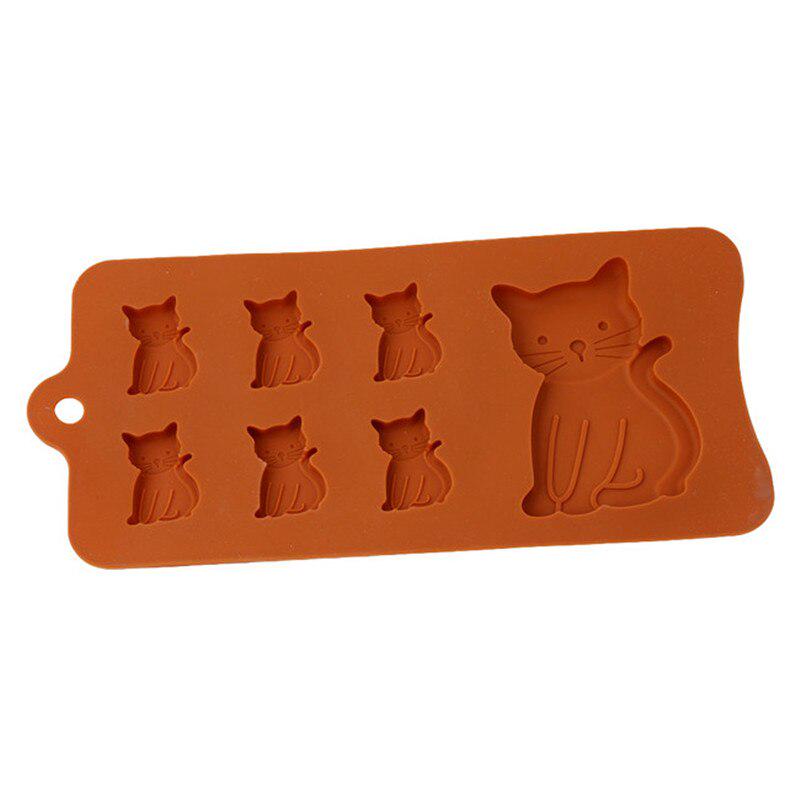Silicone Molds 3D Cute Cat Kitten Fondant Soap Gumpaste Chocolate Kitchen Pastry Baking Accessories