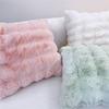 Nordic Luxury Plush 3D Faux Rabbit Fur Cushion for Sofa or Bed Headrest