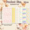 24 Sheets 6 Styles Ceramics Clay Water Transfer Paper Underglaze Transfer Decals for DIY Earrings Pendants Hair Clip Mixed Shapes 12x7cm