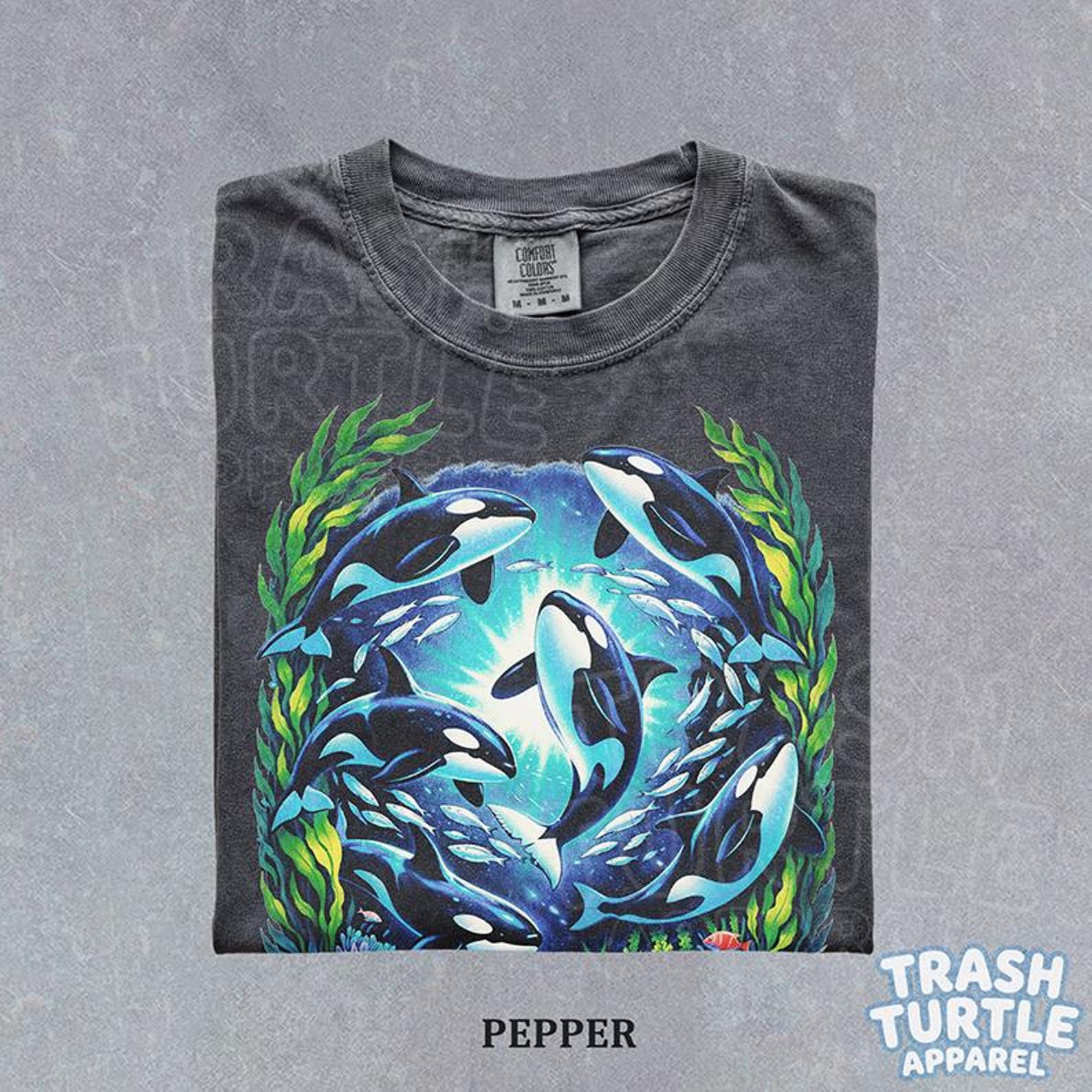 Vintage Orca 90s Graphic Shirt Killer Whale TShirt Ocean Wildlife T-shirt Marine Life Lover Aesthetic Whale Tee XL