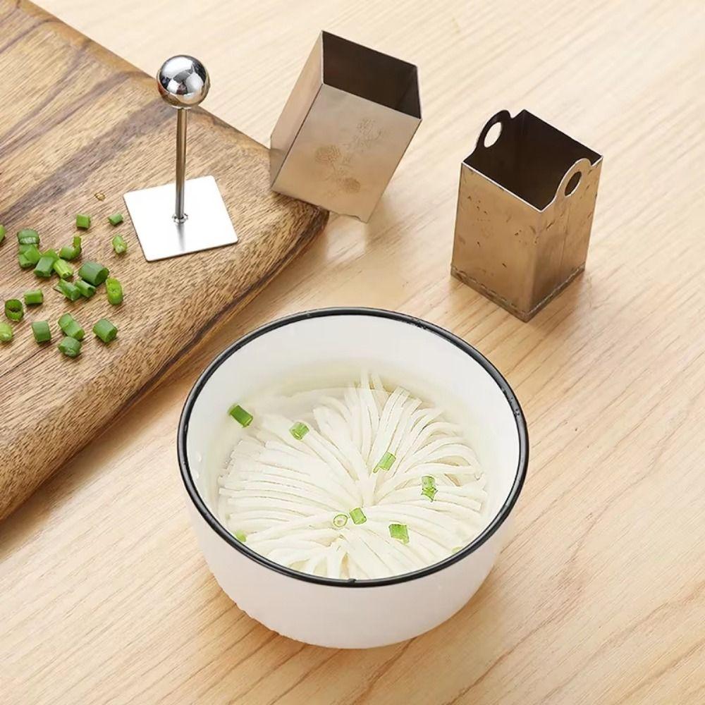 Portable Stainless Steel Tofu Cutter Square Ultra-Thin Chrysanthemum Shape Slicer Manual Tofu Press Mold DIY
