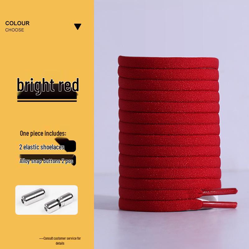 No-Tie Elastic Shoelaces with Buckle Capsule - Flat White