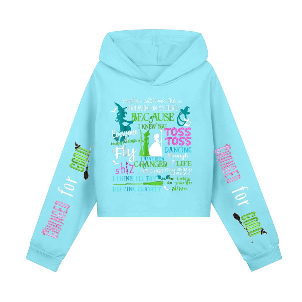 Children's Hooded Hood, Trendy Long Sleeved Witch Hoodie