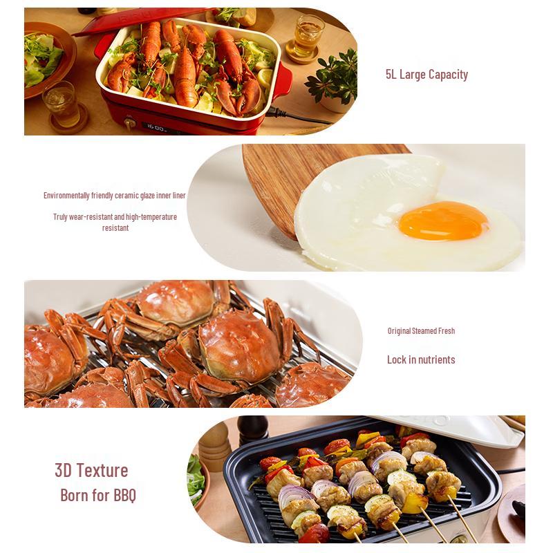 BRUNO BOE123 2nd Gen Multi-functional Electric Grill CN plug (adapter included)