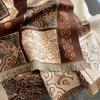 Imitation cashmere scarf women's autumn and winter new retro totem shawl thickened warm loose beard scarf
