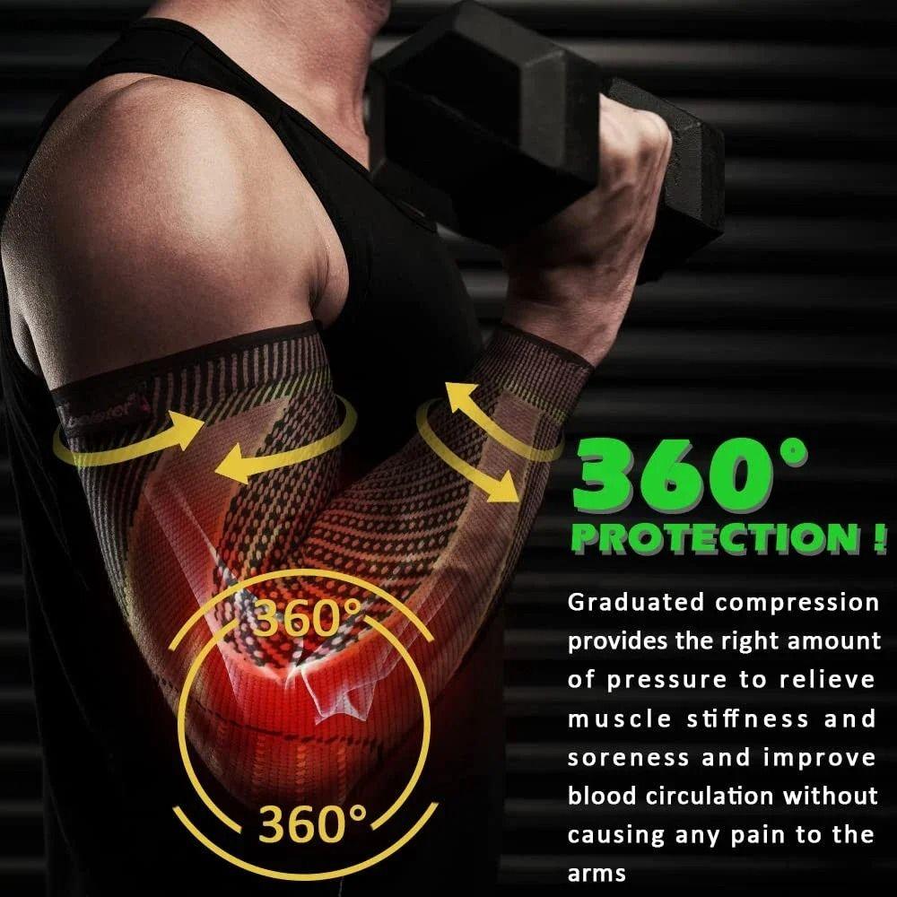 Wear-resistant Compression Arm Sleeves Non-Slip Breathable Arm Pad  Running Yoga Dancing