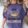 Skeleton Bathtub Halloween Shirt, Candy Corn Ghosts Comfort Colors Tee
