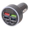 Digital Screen Car Charging Adapter 4 USB Ports Suitable for Various Device Charging Voltage Current Real Time Display
