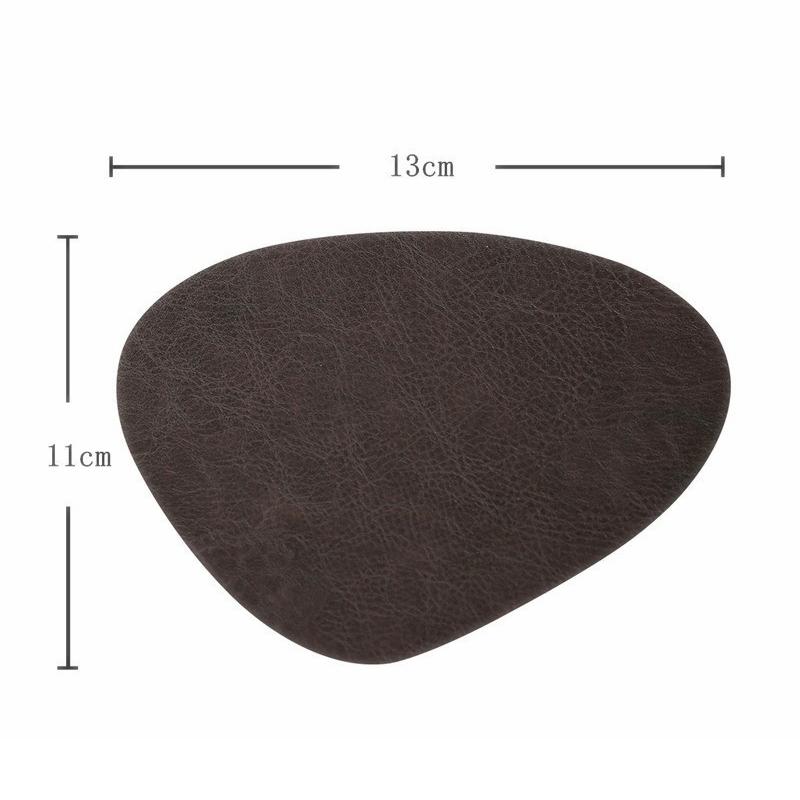 

Trendy Irregular PU Leather Placemat And Coaster Waterproof And Oil-Proof Table Mats Western Restaurant Heat-Insulating Mats