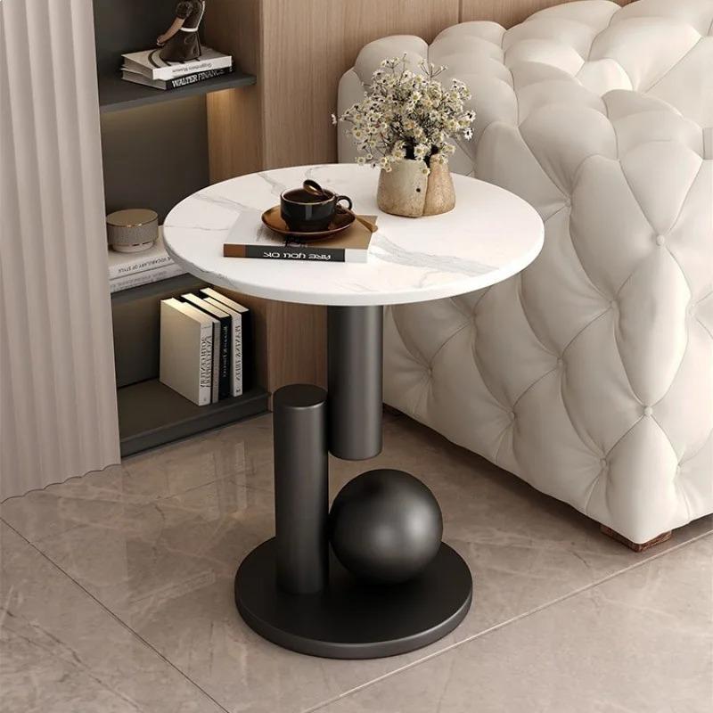 Cream style creative sofa side table, living room small round table, creative coffee table or small round dining table.