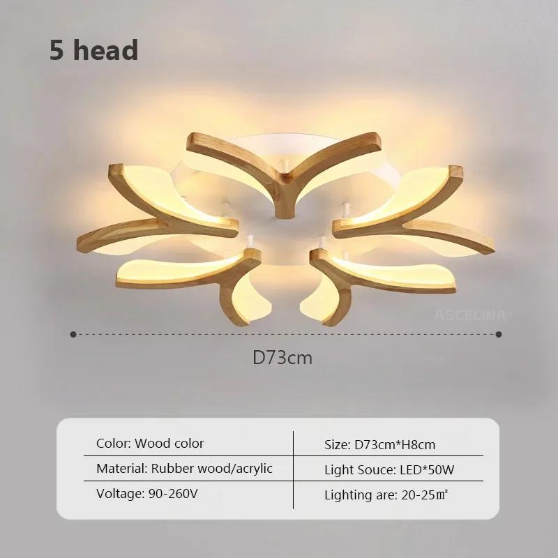 Luminária de Teto LED Nórdica Madeira de Borracha Tronco Quarto Sala Simples Moderna Madeira Maciça Sala de Estar Luminária de Teto de Madeira Decorações de Interior