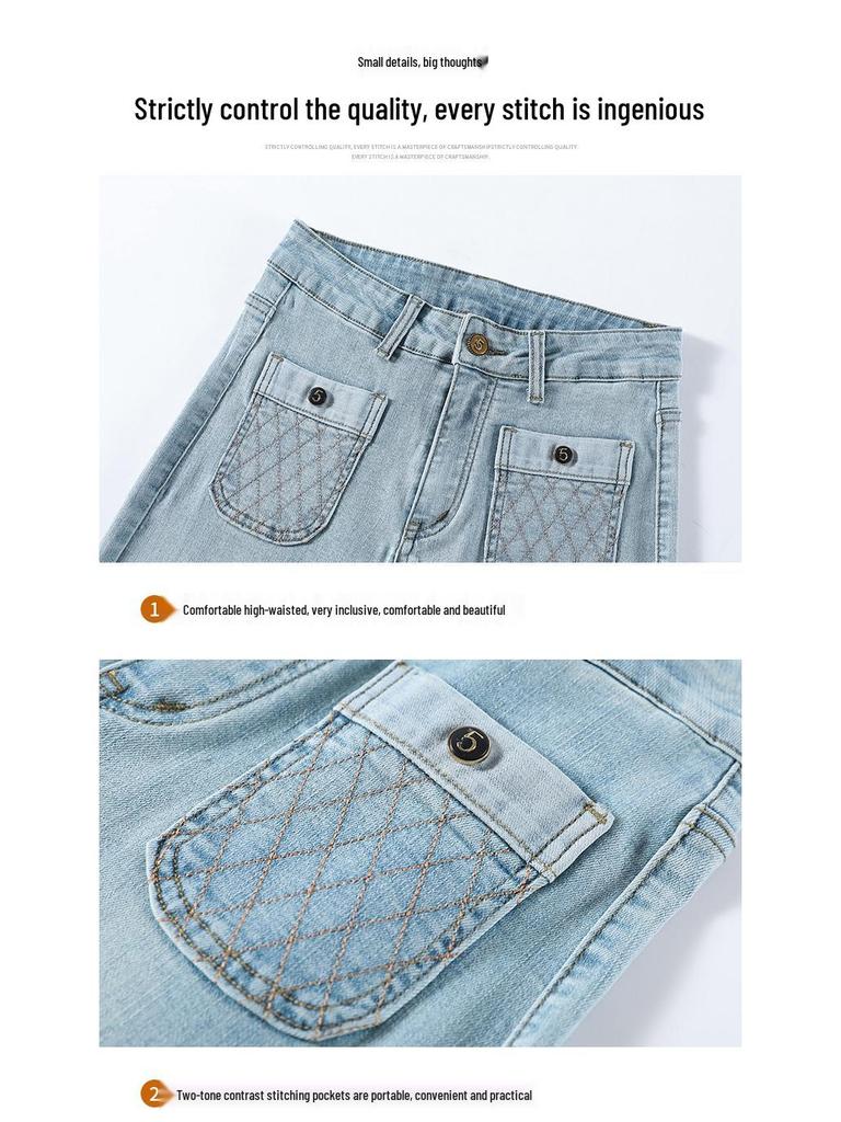 Damen Straight-Leg Jeans: Neue 2025 Lockere, Schlankmachende, Vielseitige Hosen mit weitem Bein für Frühling, Herbst und Winter.