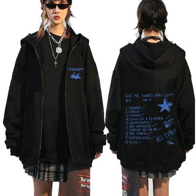 Hit Me Hard and Soft 2024 Tour Zipper Hoodies Men Women Trending Harajuku Fans Gift Sweatshirts Fall Winter Zip Up Jackets Coats