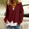 Minimalist Long Sleeve Button Down Knit Sweater Womens Lightweight Stretch Fabric Easy Layering Oversized Cardigan Coat