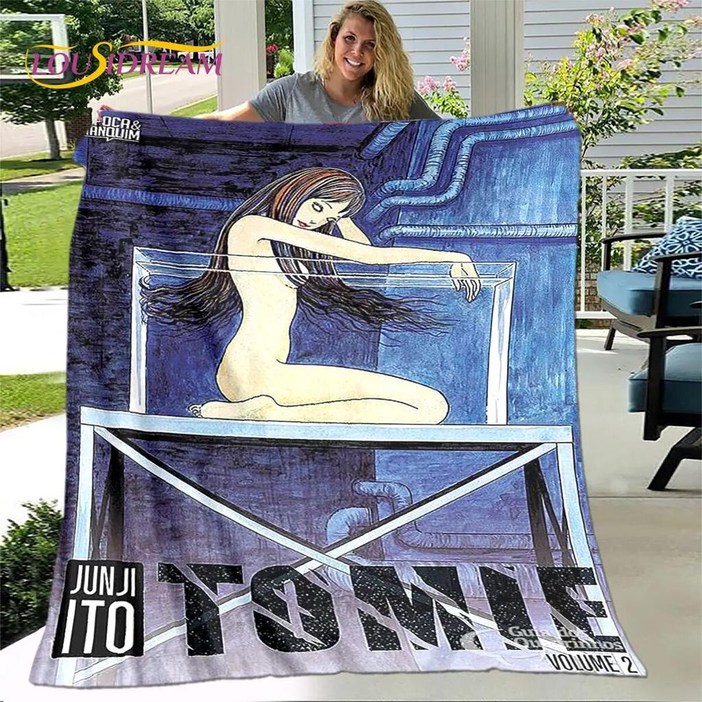 Junji Ito Tomie Kawakami Ghost Soft Plush Blanket,Flannel Blanket Throw Blanket for Living Room Bedroom Bed Sofa Picnic Cover