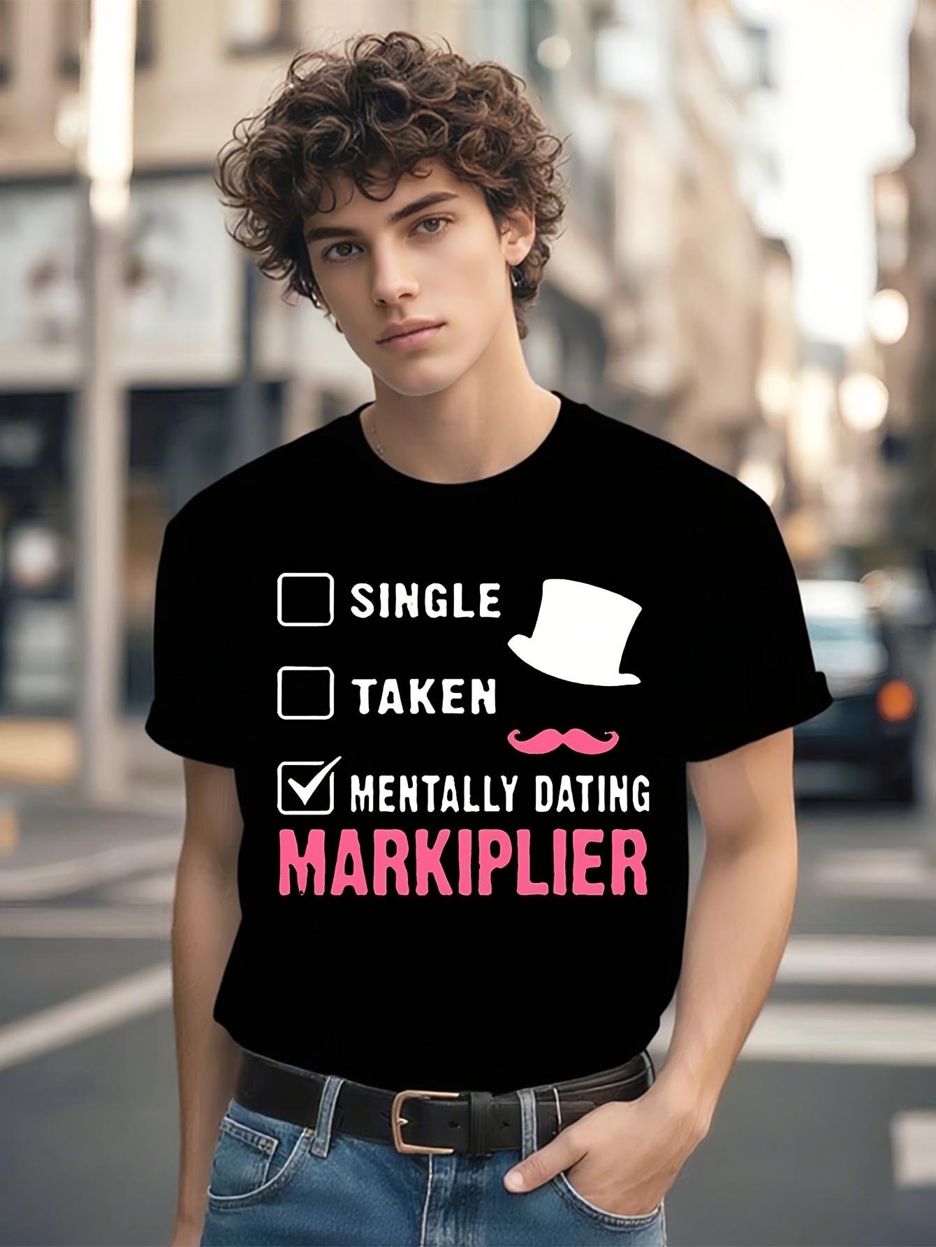 Casual T-shirts Featuring a High-Quality Markiplier Logo. Available in Black XXL