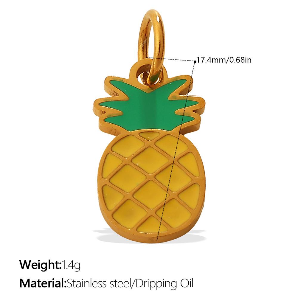 Dopamine Feng Shui Fruit Lemon Slices Oil Drip Necklace Bracelet Accessories Fresh Wind Pendant