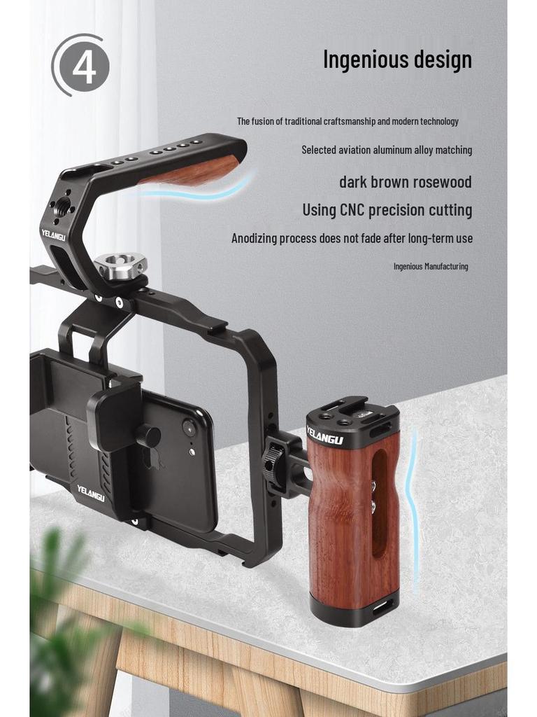 Dual Handle Handheld Universal Mobile Streaming & Photography Rabbit Cage Kit