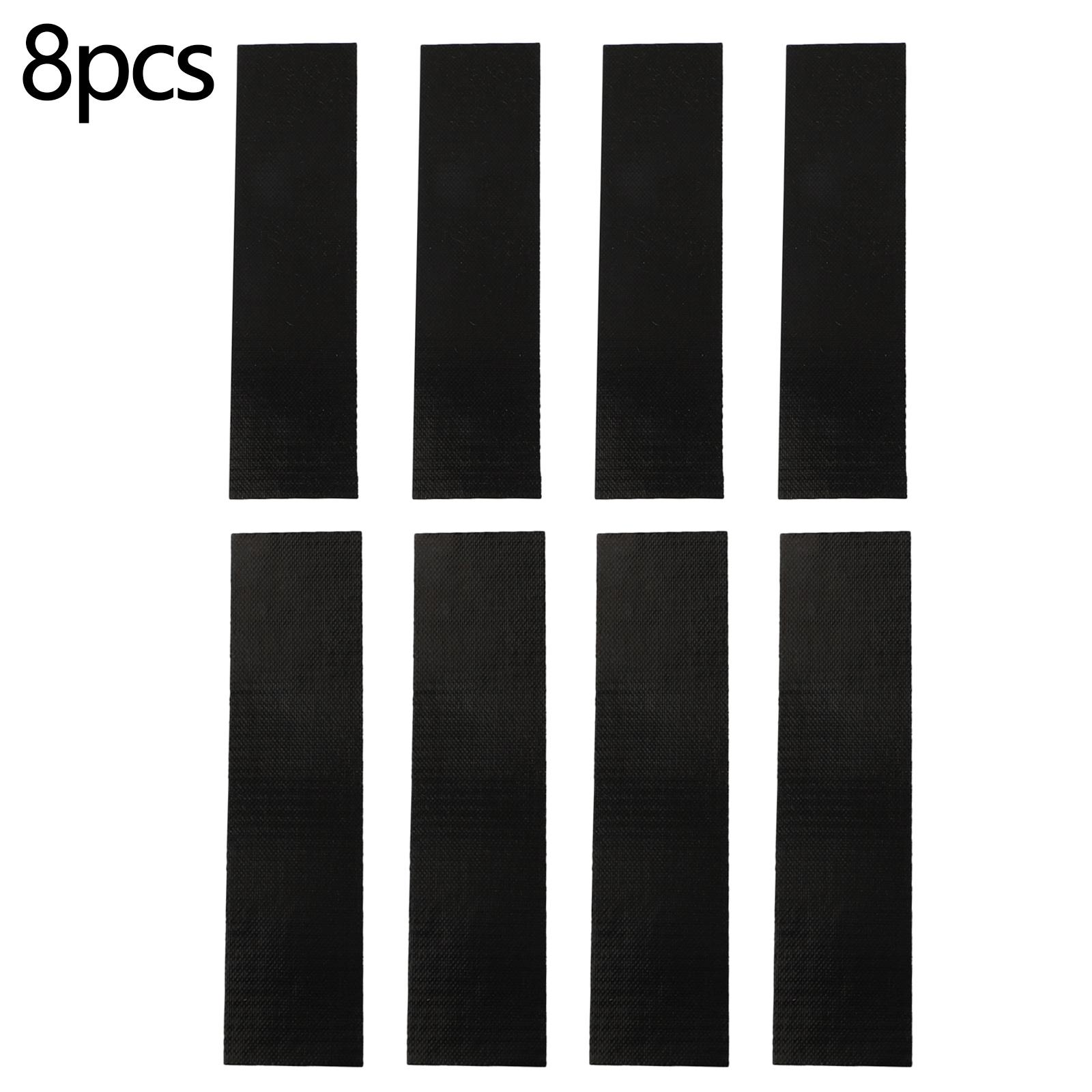 10*2,5 см Огнеупорная торцевая лента 8 шт. Черная стеклянная ткань