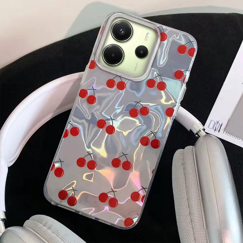 Summer Fruit Red Cherry Phone Case Phone Case for Xiaomi Redmi Note 14 13 Pro 14C 13C 14T 13T A5 A4 A3 Pro Silicone Back Cover