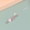 Cute Acrylic Beaded Keychain Cat Paw Pendant Keyring Card Book Mobile Phone Charm Lightweight Key Chain Ornament