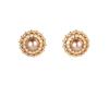 Round pearl micro-inlaid zircon stud earrings gorgeous court niche simple light luxury high-end versatile retro earrings