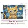 5d DIY Diamond Painting Cross Stitch Abstract Starry Sky Cat Diamond Embroidery Mosaic Full Round Drill Home Decor Crafts