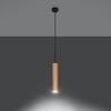 Lampa Wisząca Lino 1 Gu10 Naturalne Drewno Wood Sollux Sl.0636