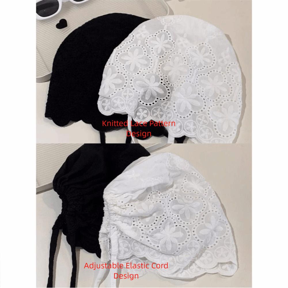 Y2k Embroidered Lace Hat Breathable Skullcap Sweet Beanies Hat  Outdoor