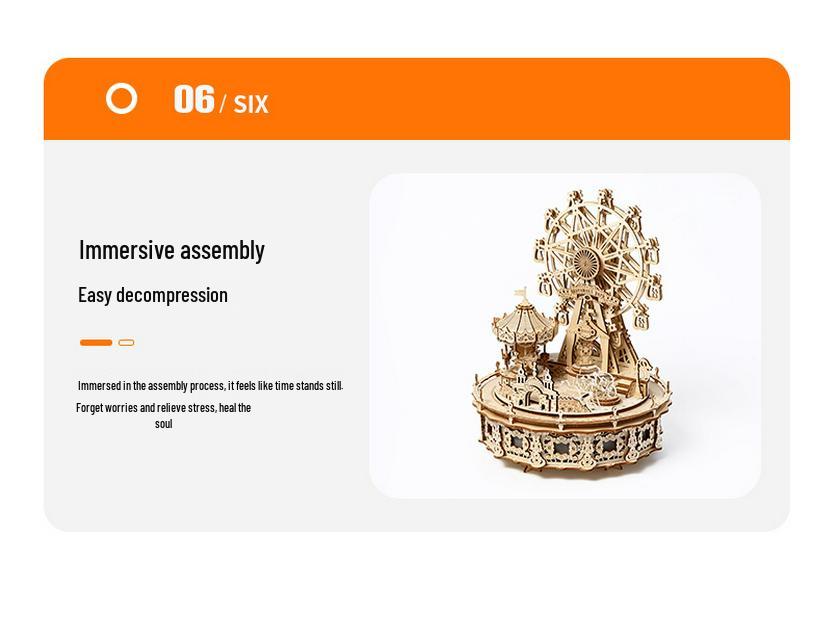 3D Wooden Fantasy Playground Jigsaw Puzzle - Educational Toy & Display Ornament for Children