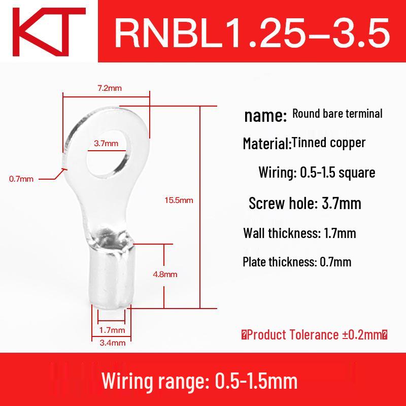 Kaisheng RNB1.25 Round Bare Crimp Terminal Block, 3-14 Gauge Options