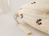 Happy RURU Quilted Diaper Large Korean Perfect for Baby Showers and Gifts Pouch, Capacity, Cute, Design, (Cherry Blossom)