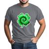St. Patrick's Adult  Green Crew-neck Short-sleeved Printed Green Three-leaf T-shirt